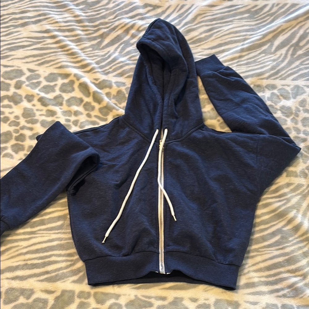 Navy Blue Zip-Up Hoodie